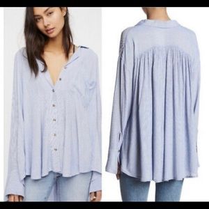 Free people magic breeze button down long sleeve women’s top